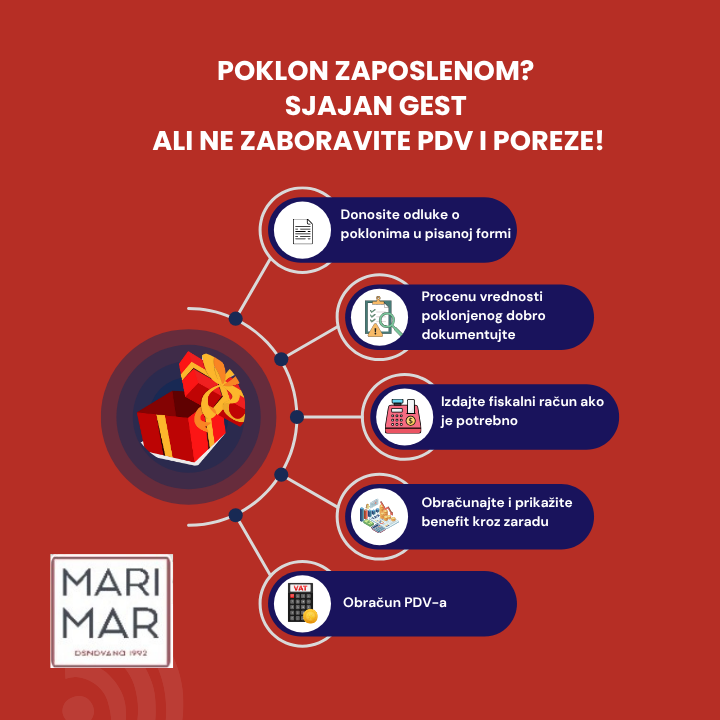 Poklon zaposlenom? Sjajan gest – ali ne zaboravite PDV i poreze!